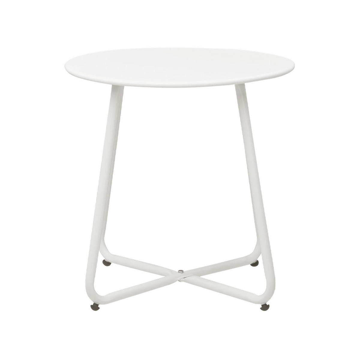 BEISTELLTISCH rund Metall Weiß - Weiß, Metall (45/44/45cm) - Homestyle4u
