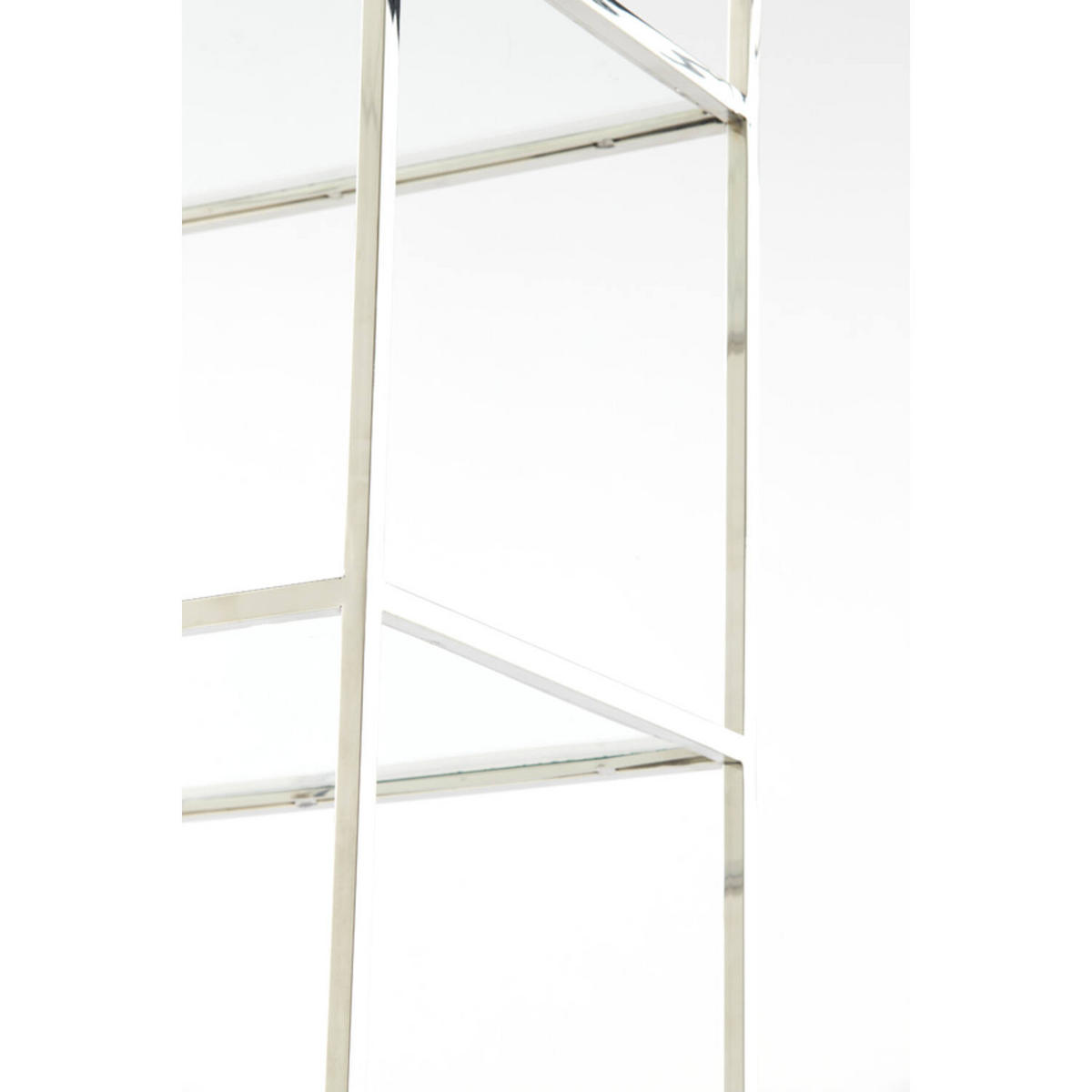 STANDREGAL MARIKI 55x40x180 cm, Glas-Metall, Silber - Silberfarben, Glas (40/180/55cm) - Light & Living