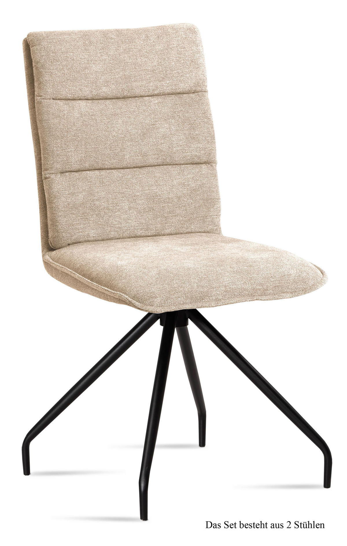 ESSZIMMERSTUHL (2er-Set) Dianna 47x92x60 Schwarz/Natur - Schwarz/Naturfarben, Kunststoff (60/92/47cm) - 58aufmkessel