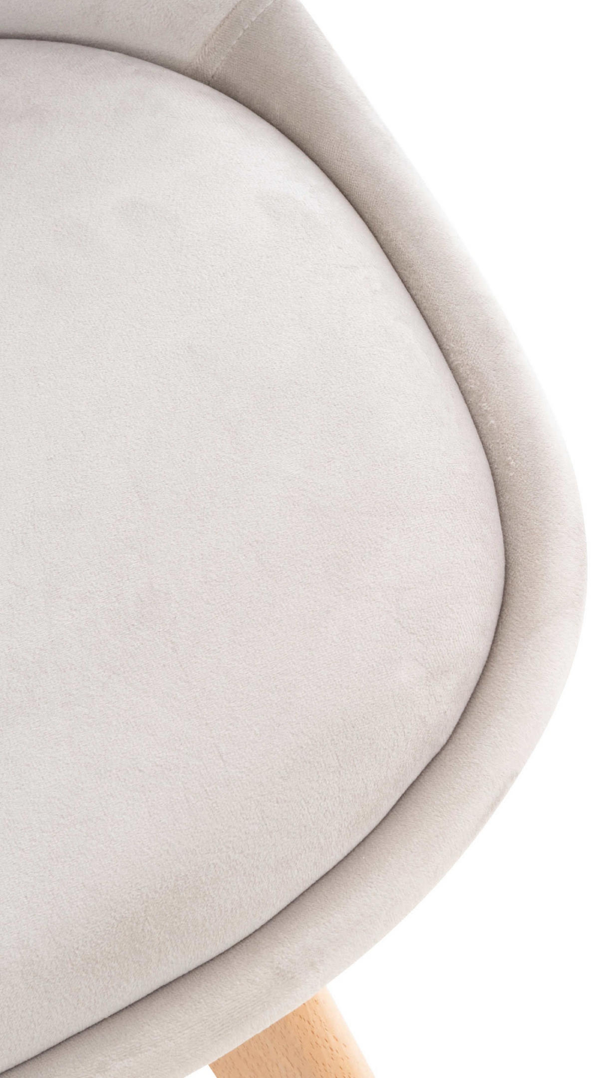 ESSZIMMERSTUHL Lines, Samt hellgrau - Hellgrau/Naturfarben, Holz/Textil (49/83/50cm) - TPFLiving