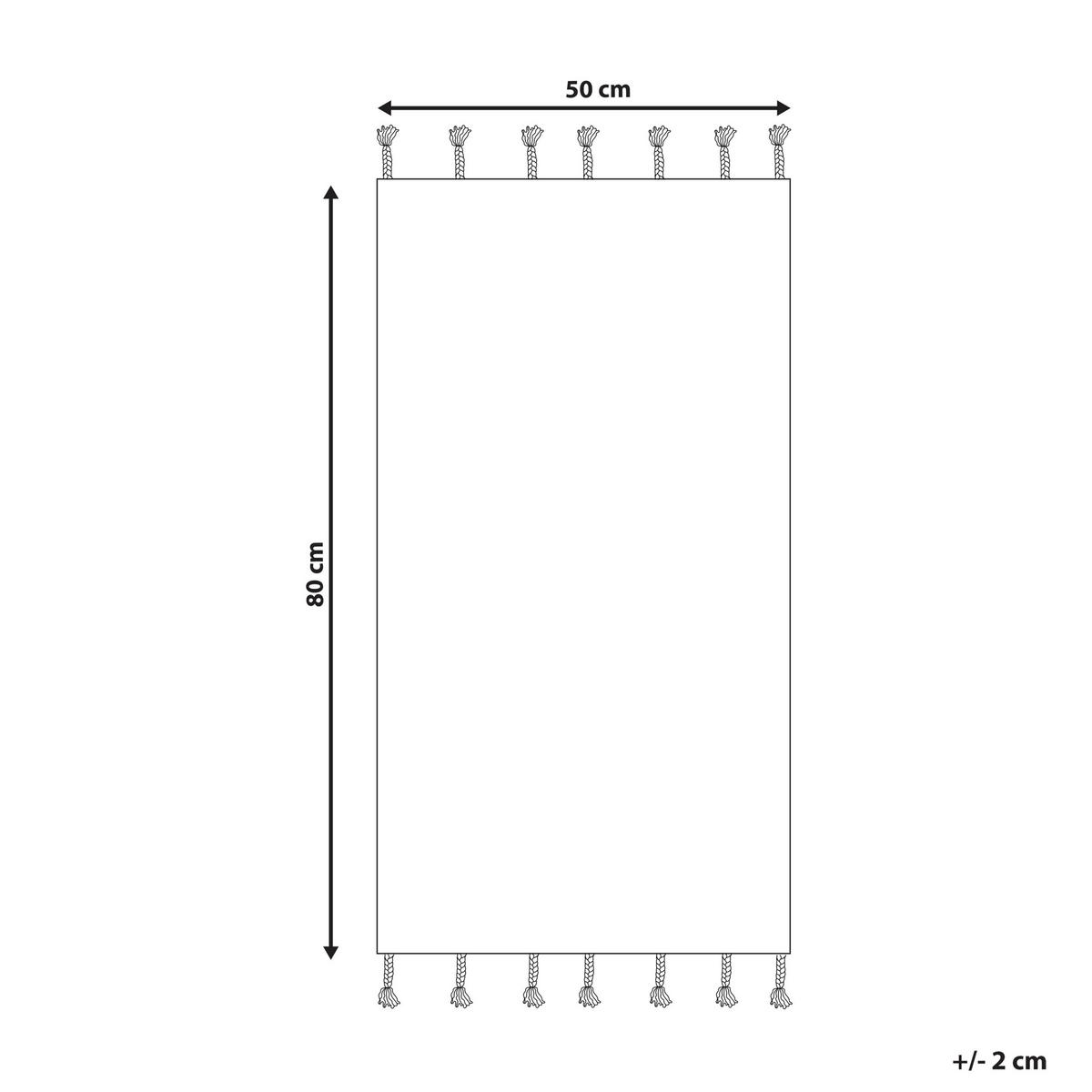 KOUPELNOVÁ PŘEDLOŽKA Béžová 50/80 cm Bavlna Oltan - béžová, textil (50/80cm) - Beliani