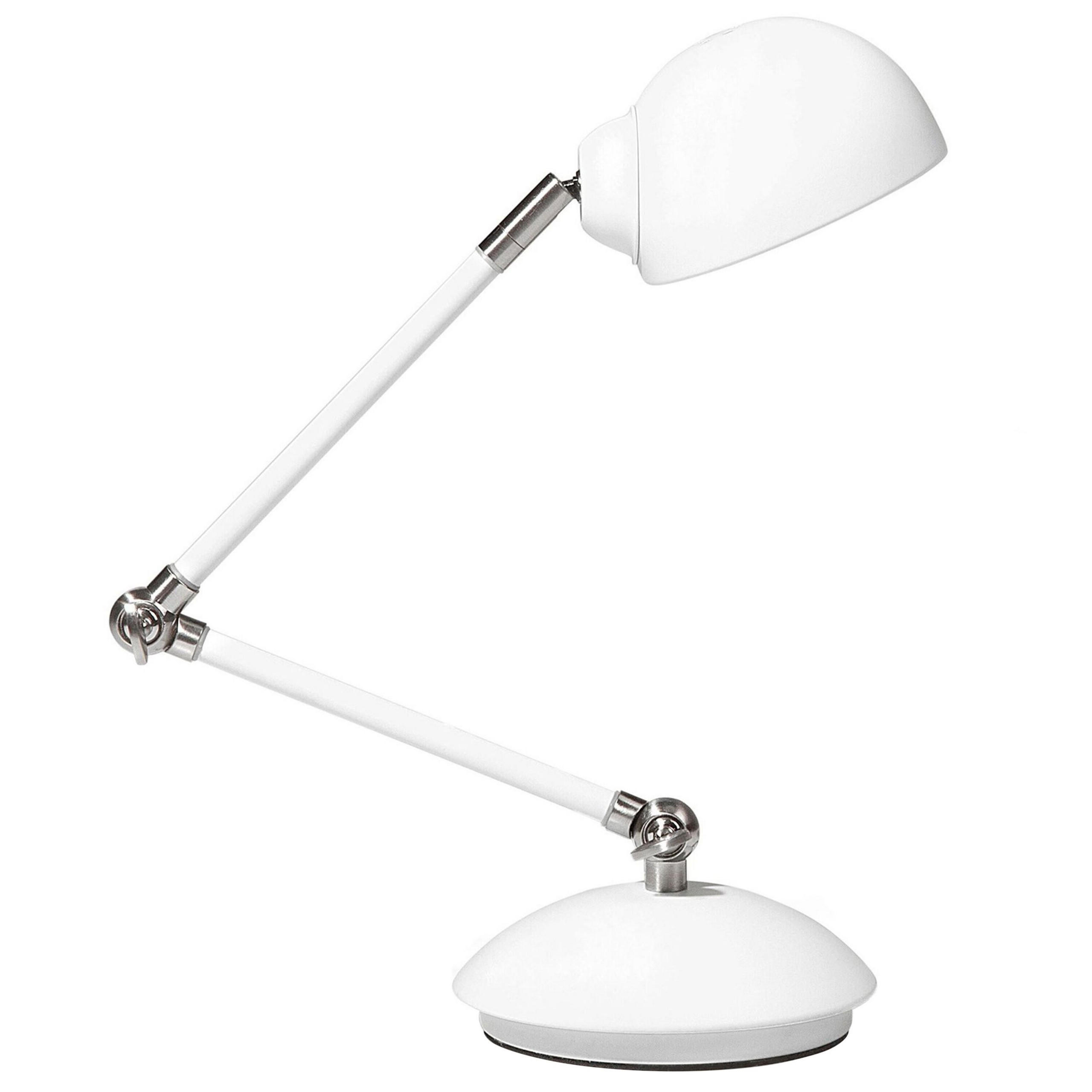 SCHREIBTISCHLAMPE Helmand 11/11/60 cm - Weiß, Metall (11/12/60cm) - Beliani