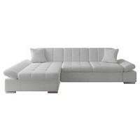 ECKSOFA Malwi, Seite: Links - Edelstahlfarben, Holz/Textil (278/161cm) - MIRJAN24