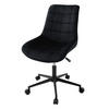 BÜROSTUHL Samt schwarz - Schwarz, Metall (53/97/60cm) - ML-DESIGN