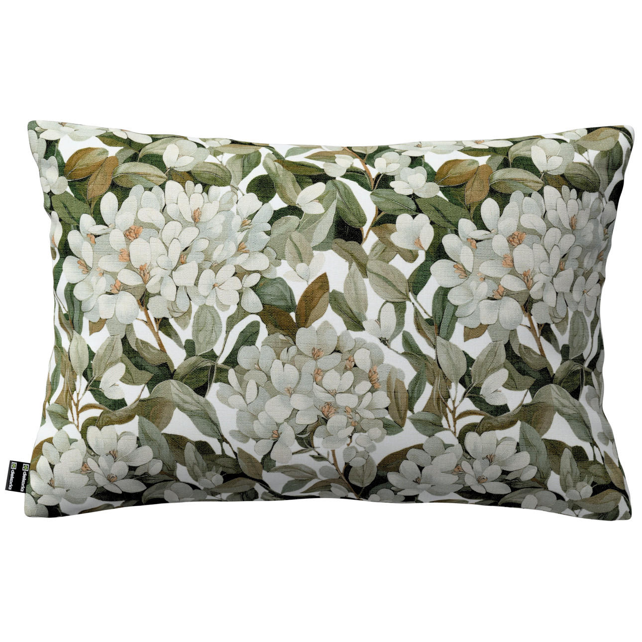 KISSENHÜLLE Botanic weiss- grün, 47x28 cm - Grün, Textil (47/28cm) - Dekoria