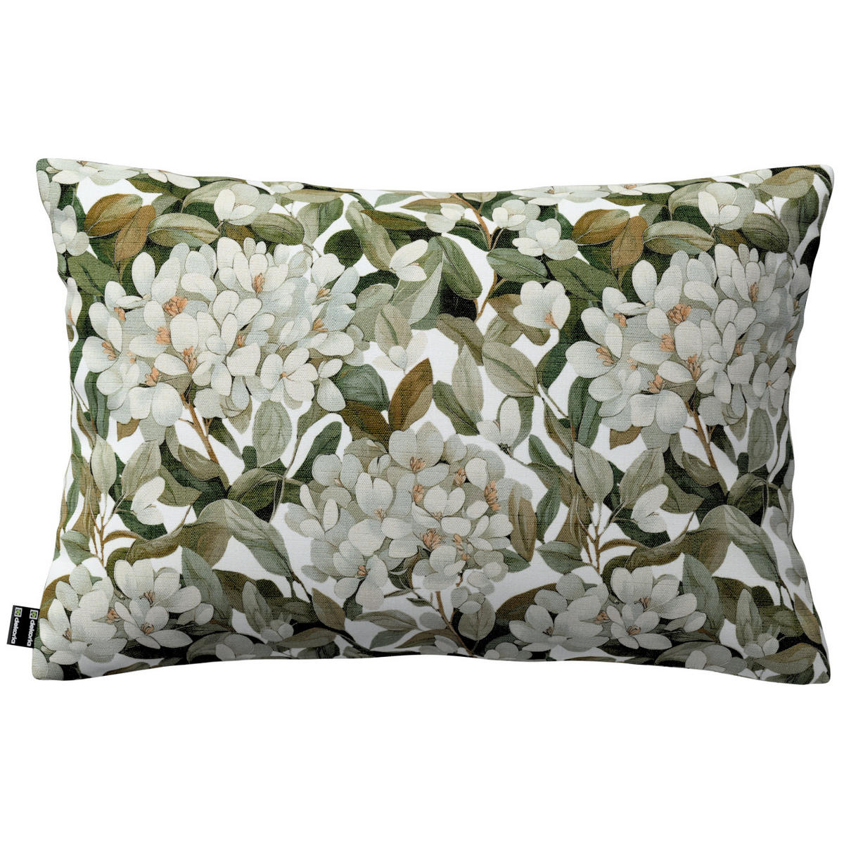 KISSENHÜLLE Botanic weiss- grün, 47x28 cm - Grün, Textil (47/28cm) - Dekoria