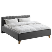 POLSTERBETT - Webstoff - Grau, Holz/Textil (180/200cm) - home24