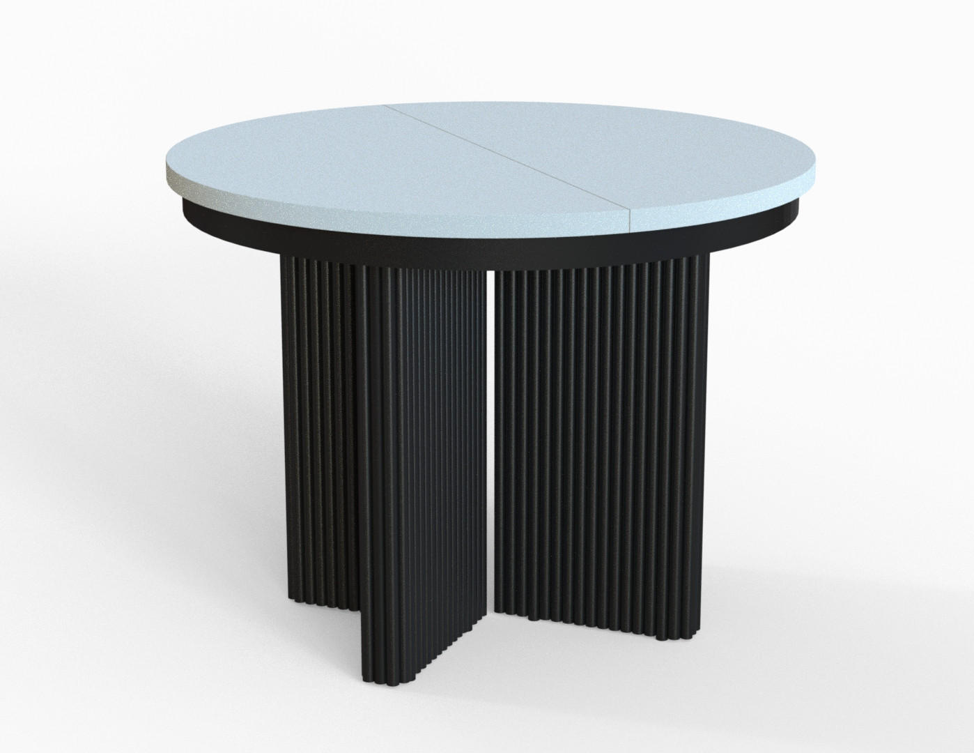 ESSTISCH TUBE X - Schwarz/Weiß, Holzwerkstoff/Metall (100/100/77cm) - Meblini