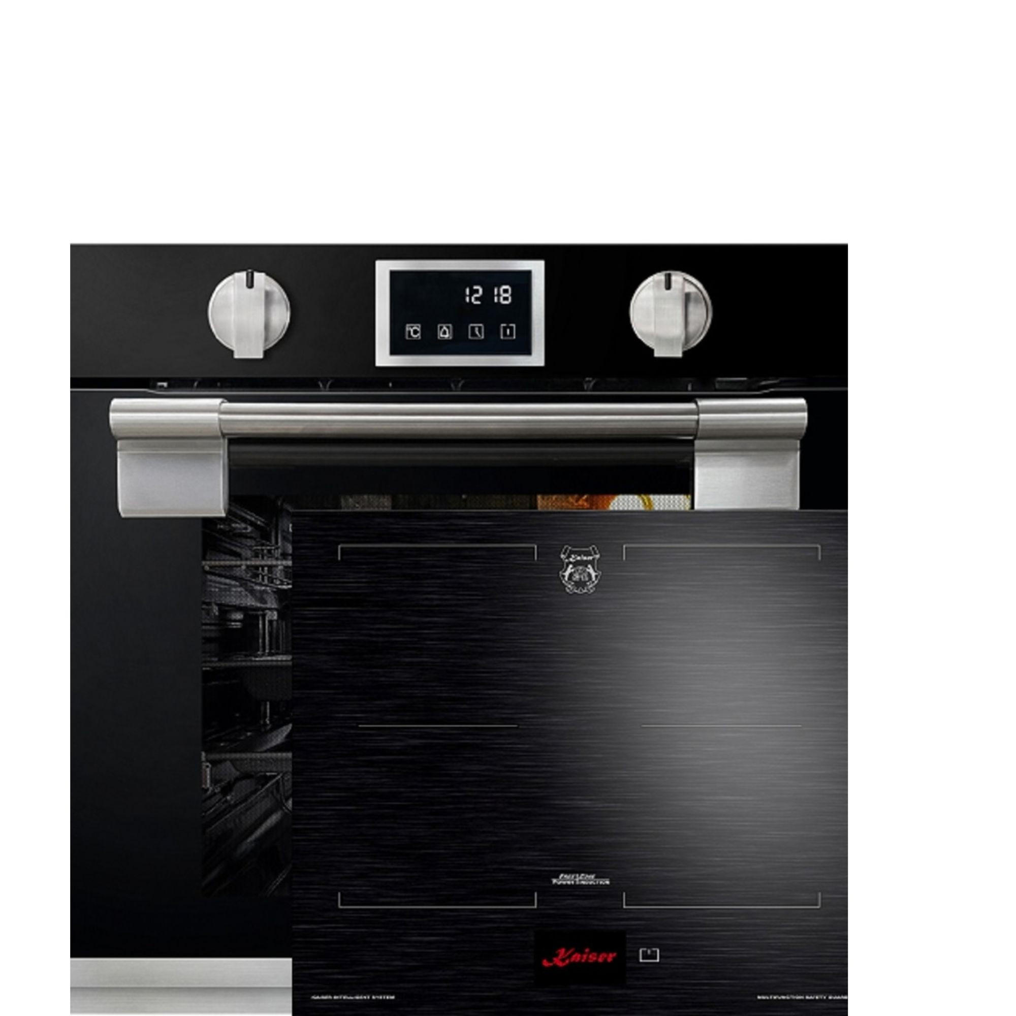 EINBAU-BACKOFEN 60 cm EH 6338 S+KCT 6140 FI Induktionskochfeld 60 cm - Schwarz, Metall (59.4/59.4/55.6cm) - Kaiser Küchengeräte