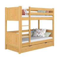 ETAGENBETT N02 mit Schublade Naturkiefer 120/190 - Hellbraun, Naturmaterialien/Holz (120/190cm) - N-Wood