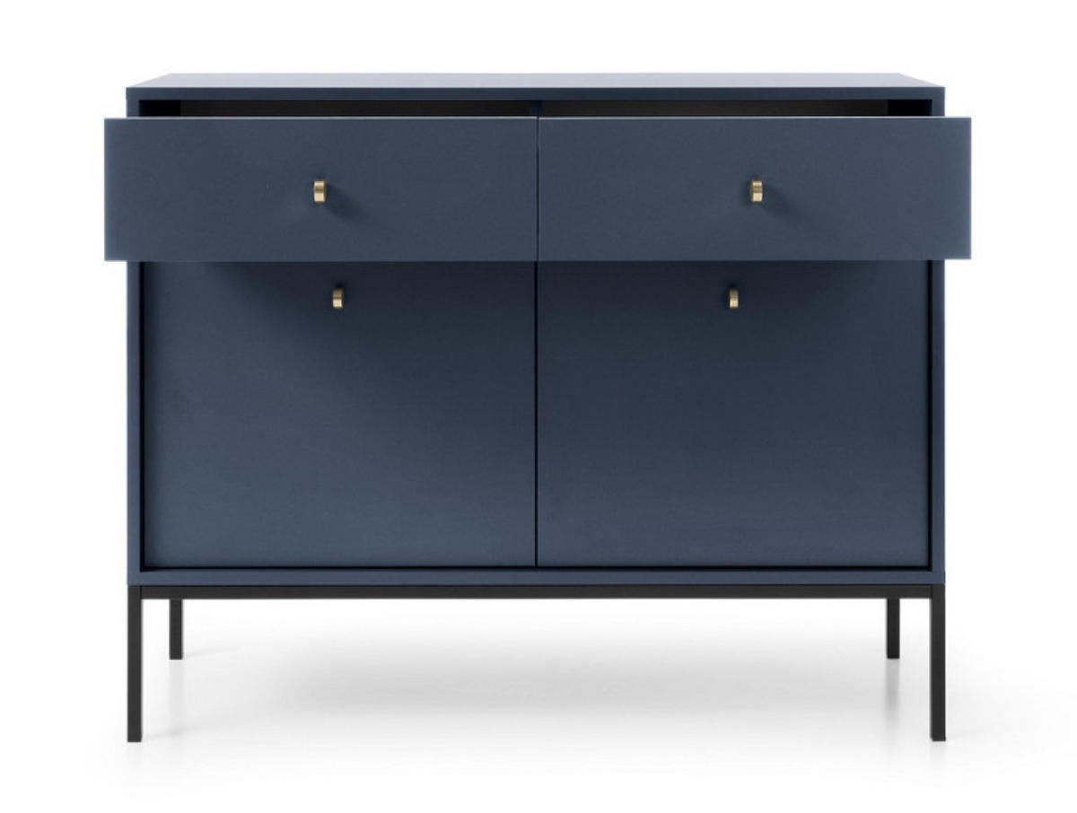 SIDEBOARD Blau MONAKO MKSZ104 Mit Schwarzem Gestell - Blau, Holzwerkstoff (103.5/83.2/39cm) - Sepro Meble