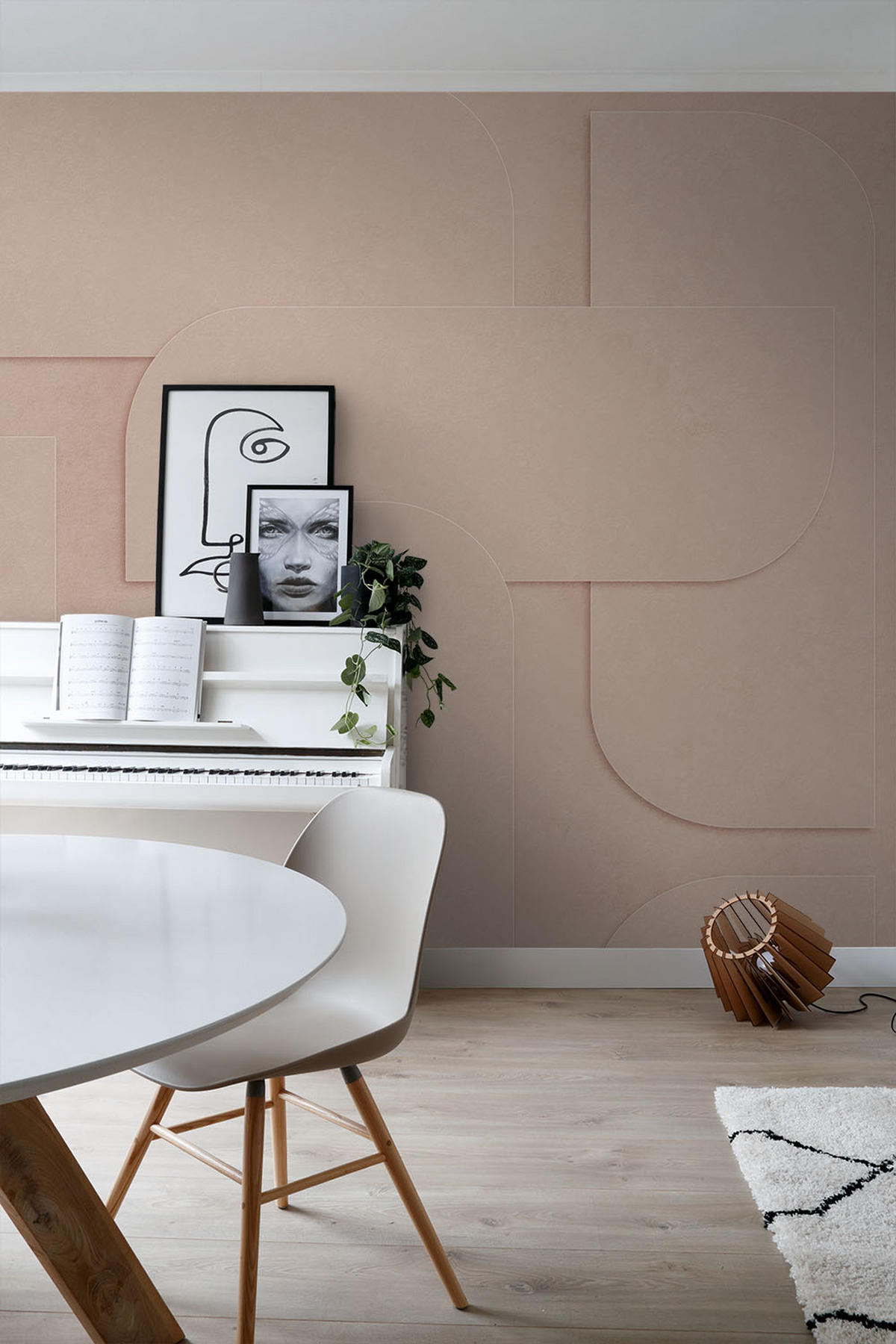 FOTOTAPETE 3D Muster 300 x 279 cm - Pink, Papier (300/279cm) - ESTAhome