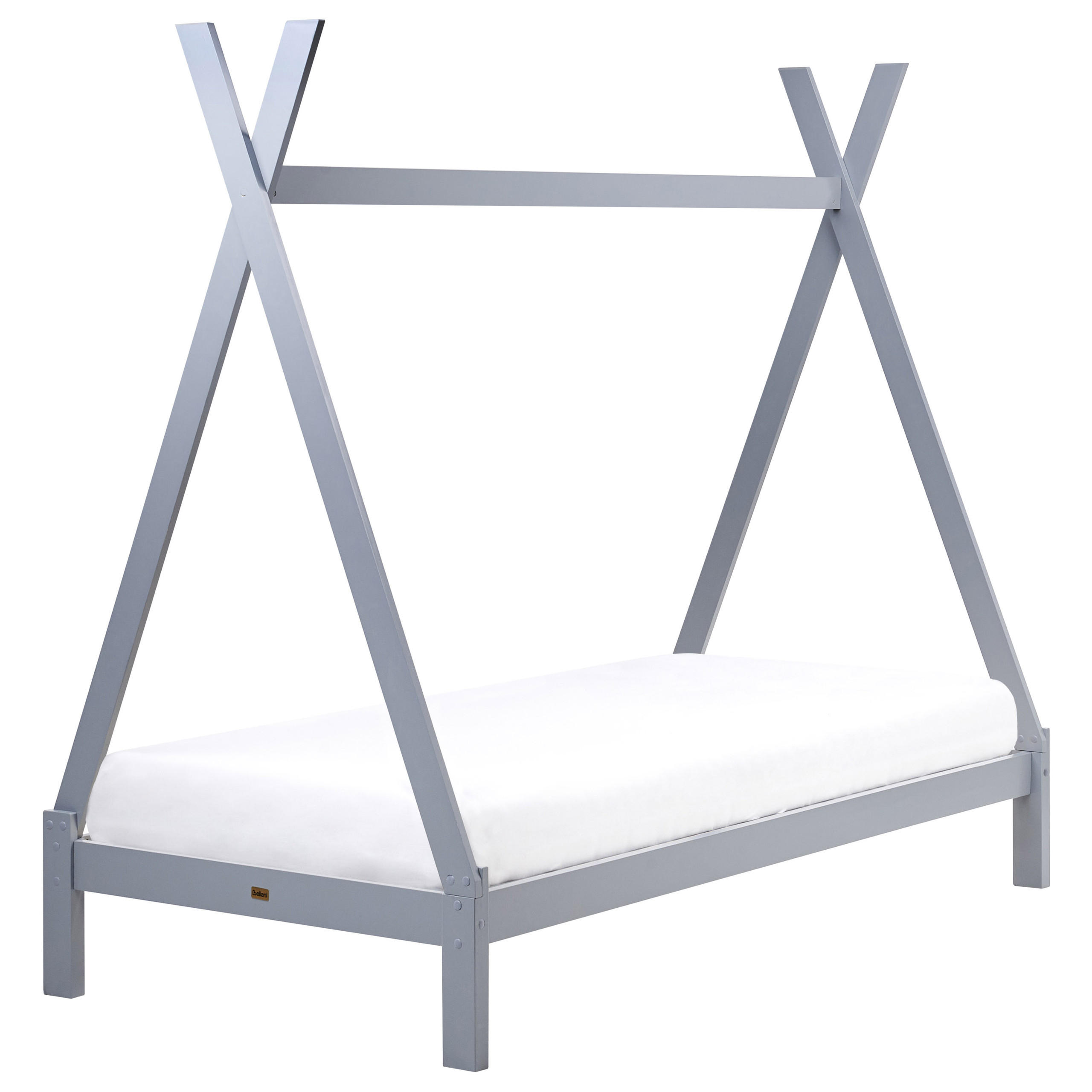 KINDERBETT 90x200 cm Grau Devay - Grau, Holz (90/200cm) - Beliani