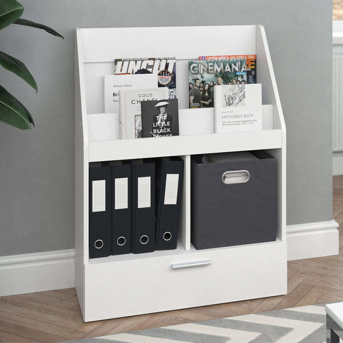BÜCHERREGAL Luigi Weiß 72 x 96.2 cm ohne Faltboxen - Weiß, Holzwerkstoff (72/96.2/31.2cm) - Vicco