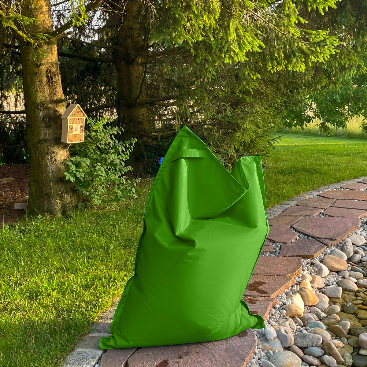 KINDER-SITZSACK Caree Kids grün für Indoor und Outdoor - Grün, Textil (140/100/30cm) - Bruni