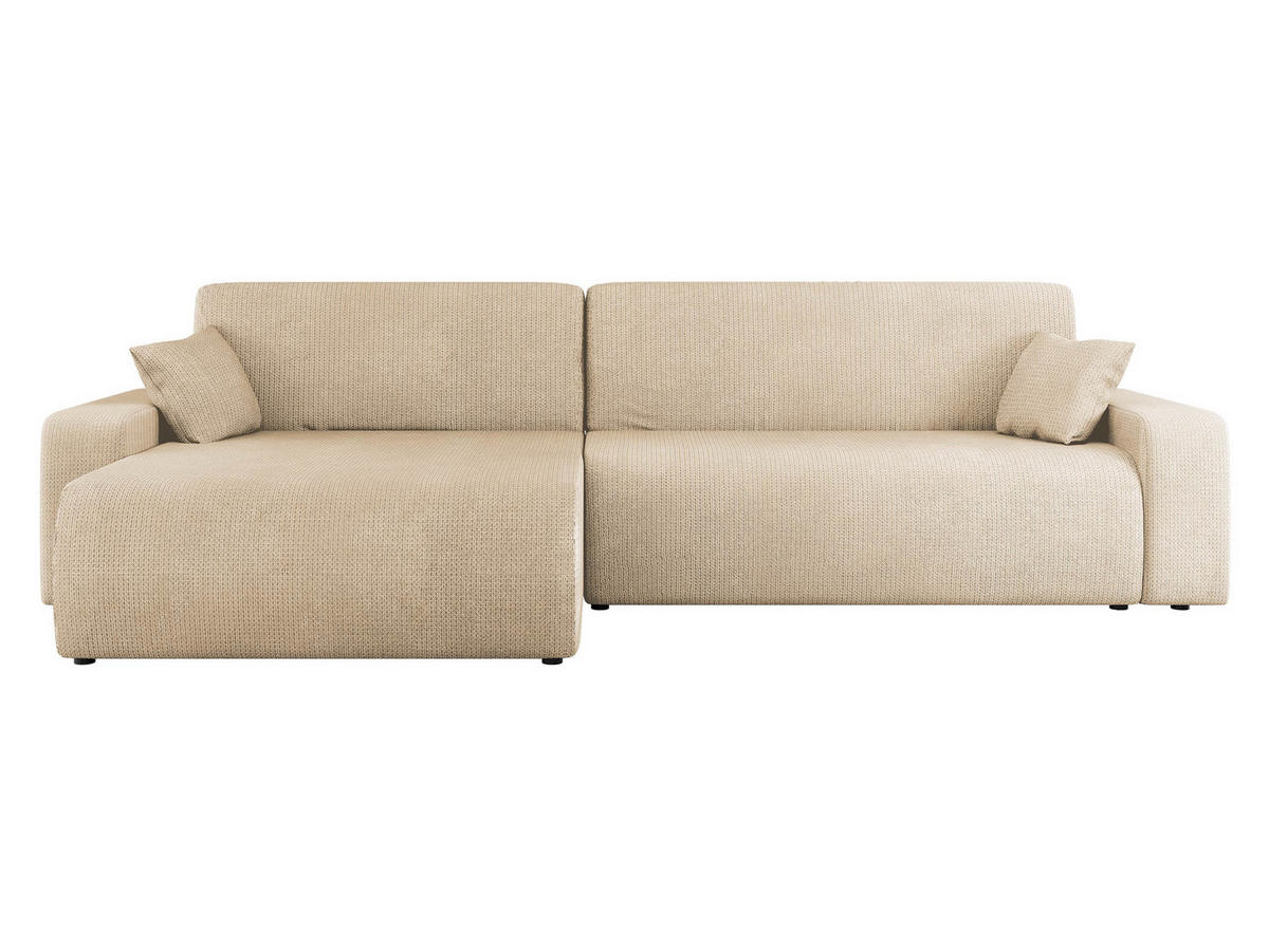 ECKSOFA Piano - Schwarz/Naturfarben, Holz/Kunststoff (274/145cm) - MIRJAN24