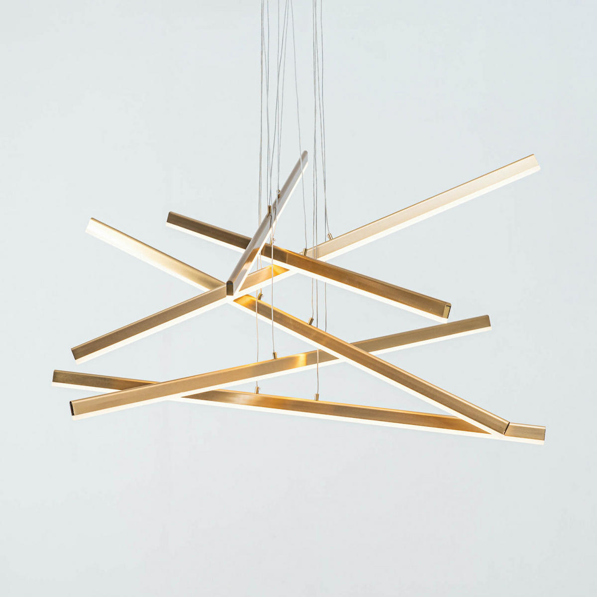 HÄNGELEUCHTE Cynthia, Gold / Messing, 150cm - Goldfarben, Metall (106/106/150cm) - KOSILUM