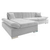 ECKSOFA Malwi Premium, Seite: Links - Silberfarben, Holz/Textil (278/161cm) - MIRJAN24
