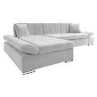 ECKSOFA Malwi Premium, Seite: Links - Silberfarben, Holz/Textil (278/161cm) - MIRJAN24