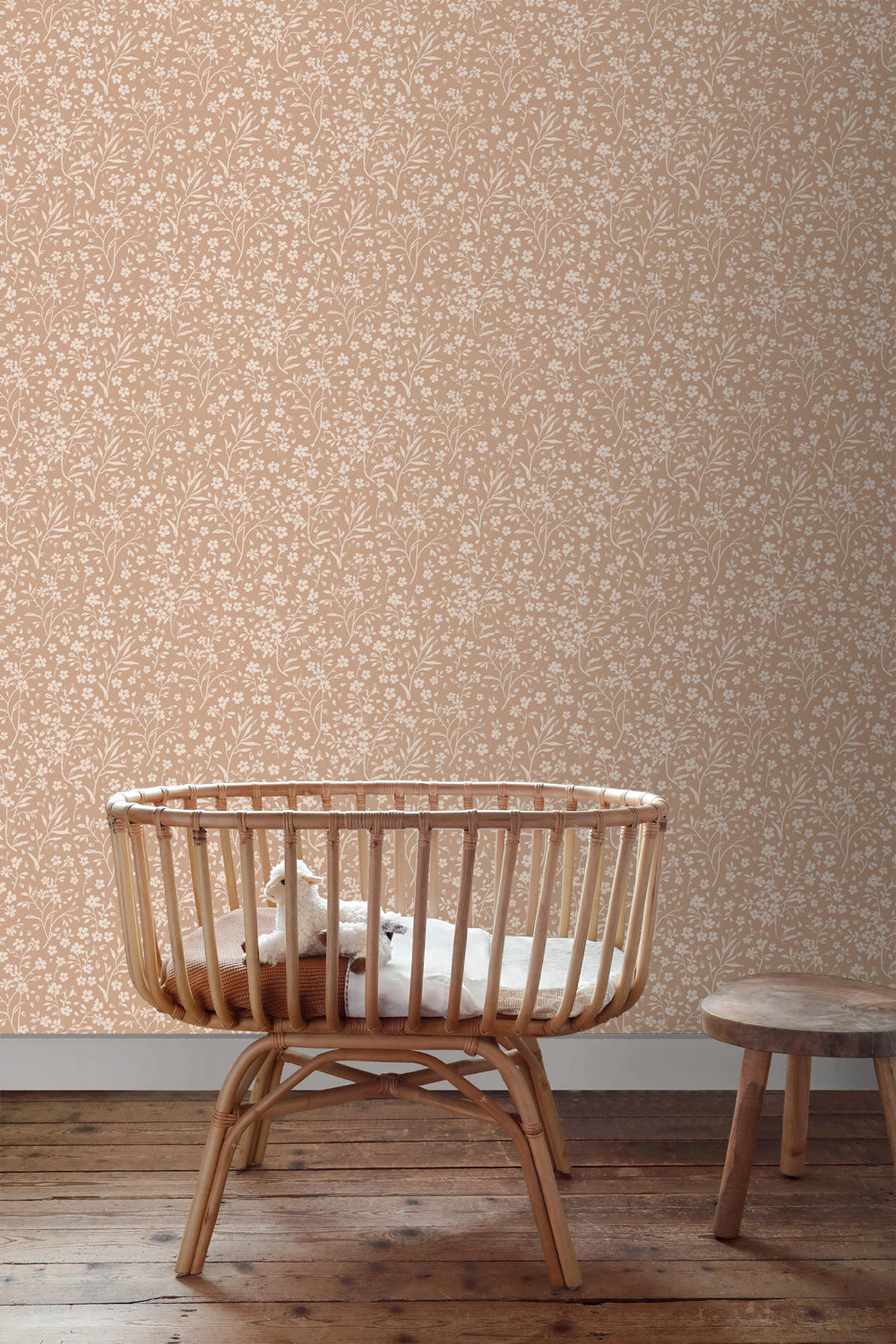 TAPETE Blumen 53 cm x 10.05 m - Terracotta, Papier (53/0.1cm) - ESTAhome