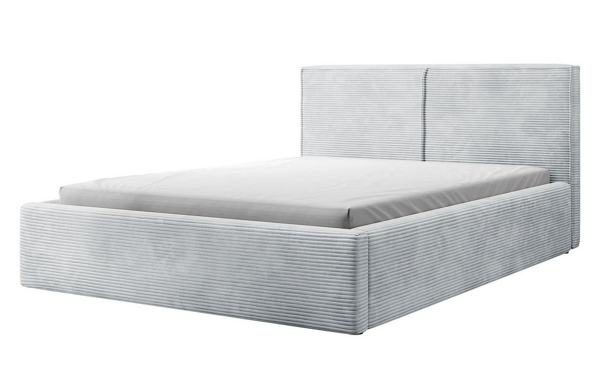 POLSTERBETT Farese Hellgrau Cordbezug 160 cm - Hellgrau, Textil (160/200cm) - Selsey