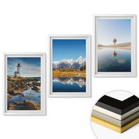 WANDBILDER 3er-Set - 40x60 cm Weißer Rahmen - Naturansichten, Leuchtturm, Berge, Ballonfahrt - Weiß, Kunststoff (40/60cm) - ArtPrintCave
