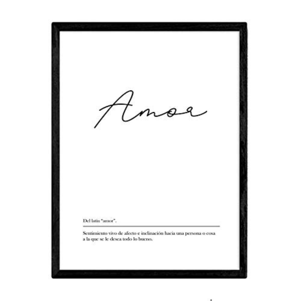 POSTER Wortkunst Liebe Nordisch A3 Rahmenlos - Klar, Papier (29.7/5/42cm) - Nacnic