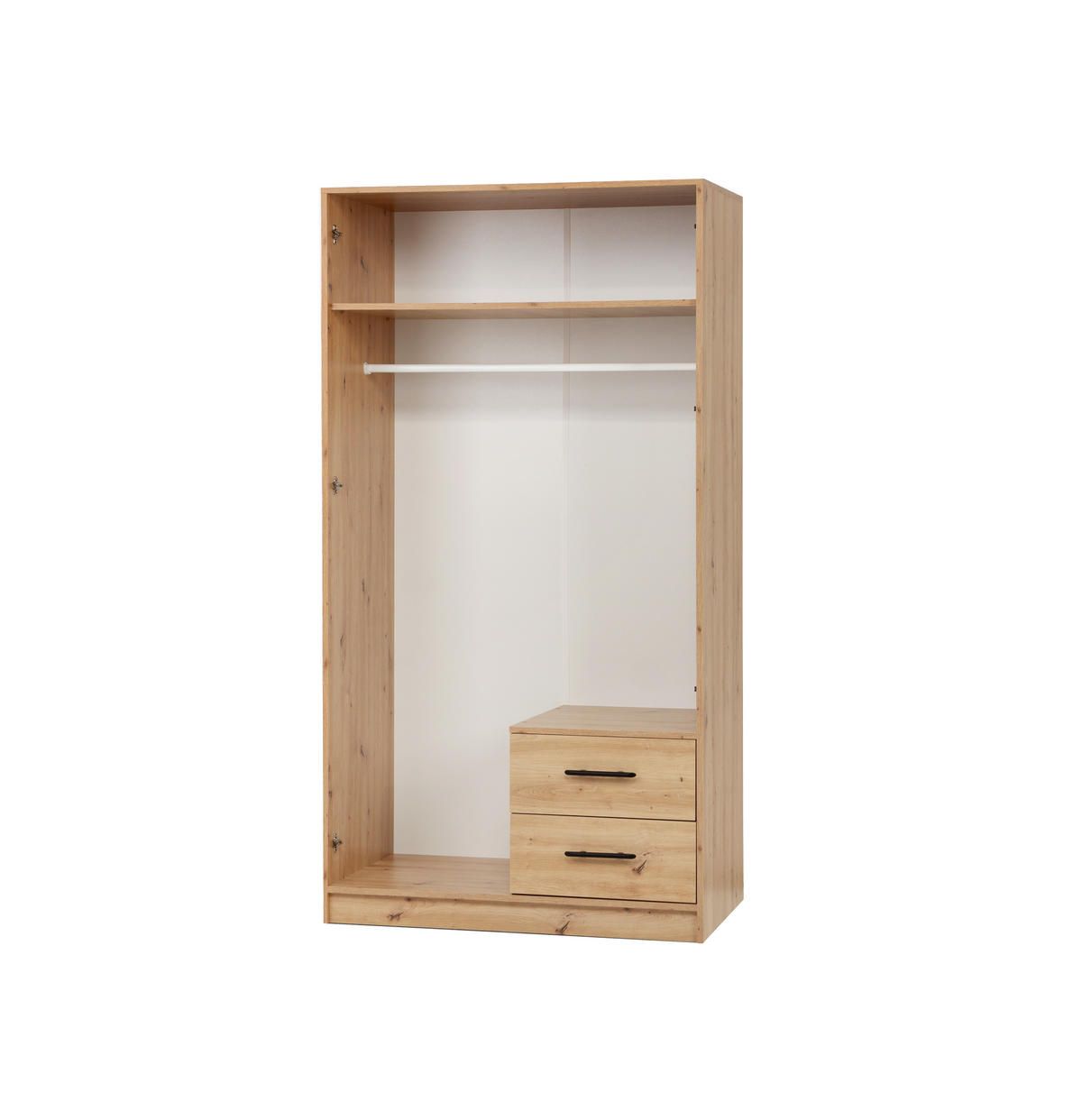 DREHTÜRENSCHRANK VANO 100/190/56cm 2-türig Eiche Artisan - Eiche Artisan, Holzwerkstoff (100/190/56cm) - MASSENO