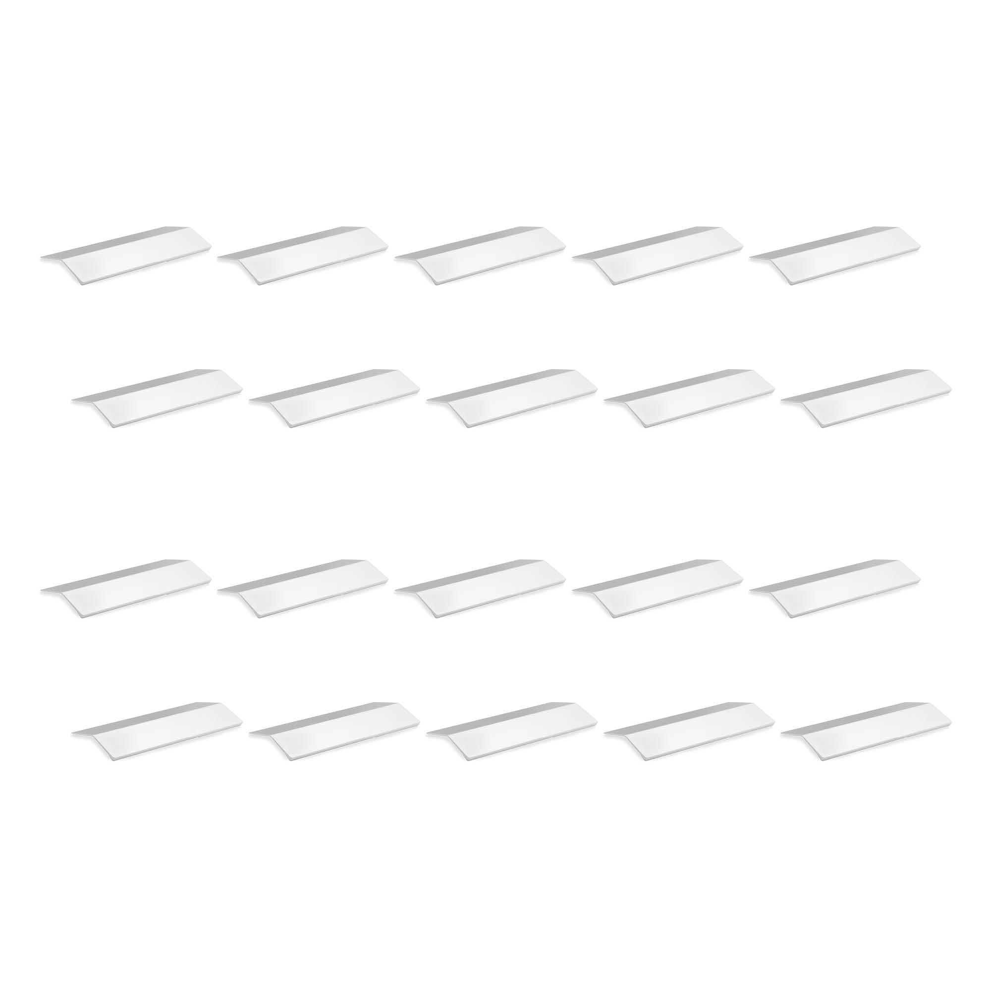 MÖBELGRIFFE selbstklebende Tulip2, L62mm, Aluminium, matt eloxiert 20er-set - Dunkelgrau, Metall (3.65/1/6.2cm) - EMUCA