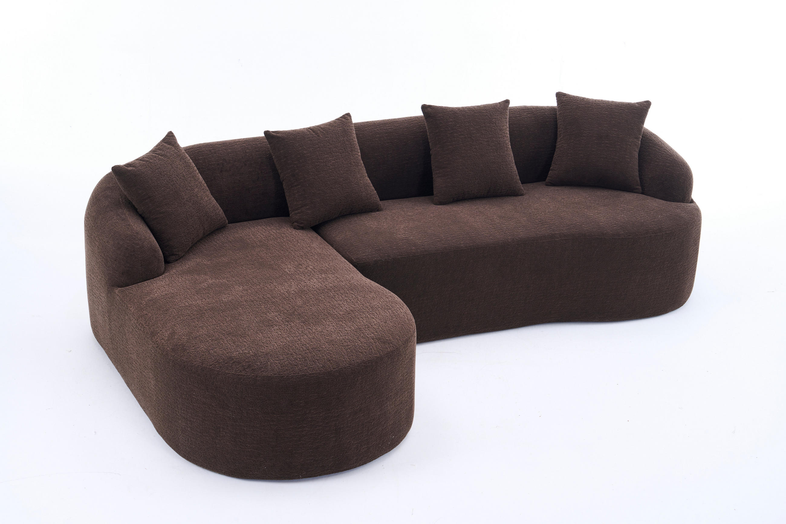 ECKSOFA 243/150/67 cm Braun Chenille - Braun, Textil (243/150cm) - Oxeza