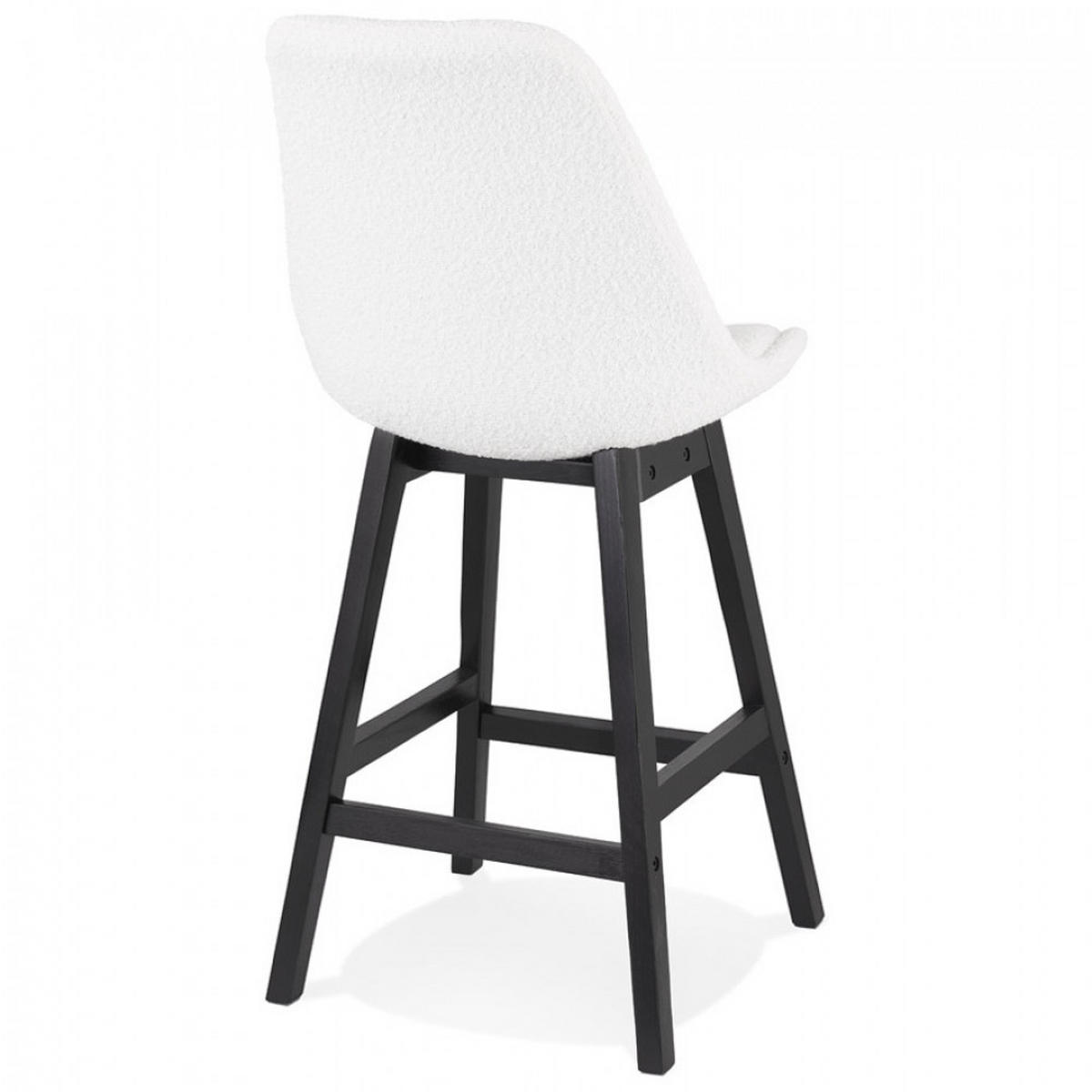 BARHOCKER Weiß 48x102x56cm - Schwarz/Weiß, Holz/Textil (48/102/56cm) - AlterEgo