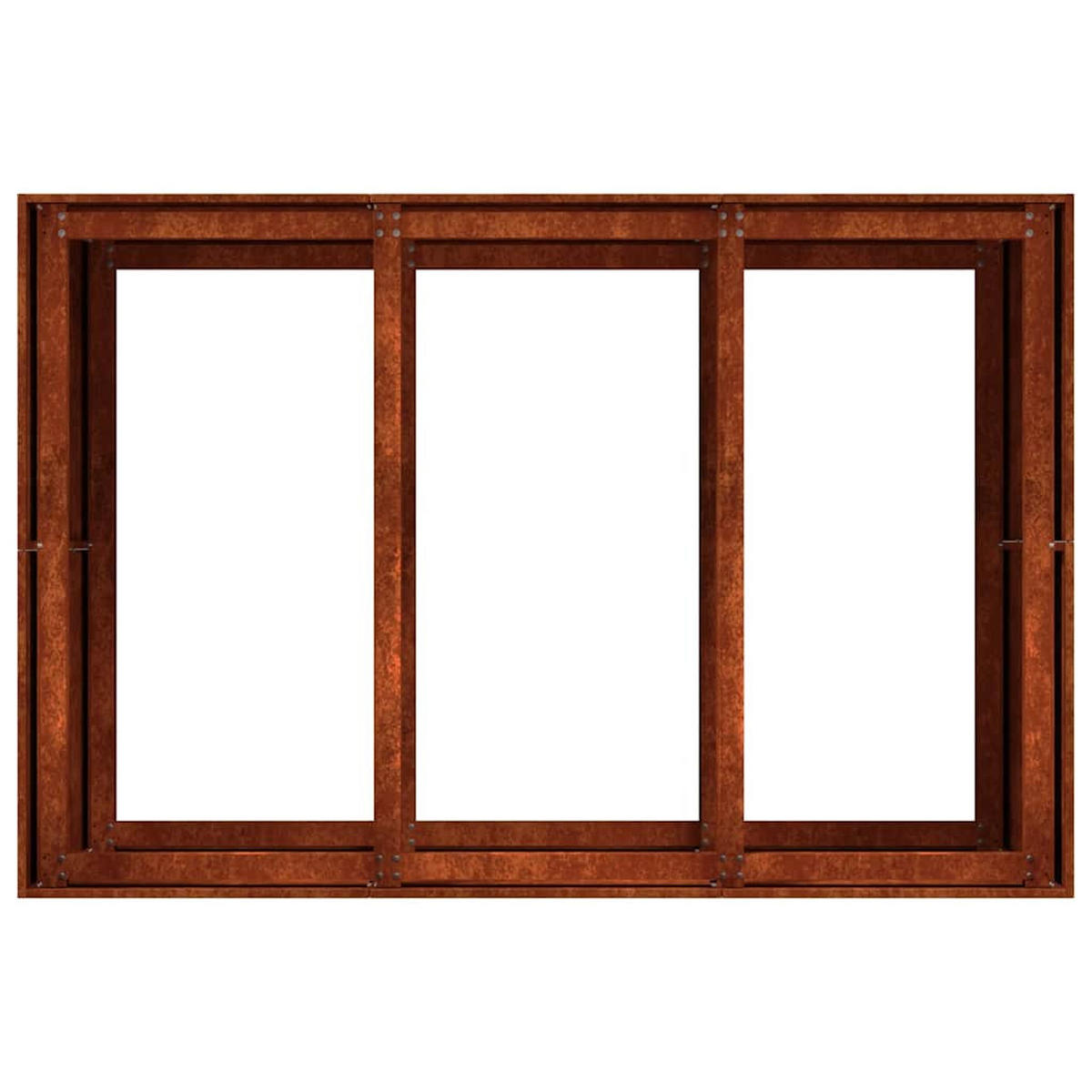 PFLANZKÜBEL Rostig 120/80/80 Cm Wetterfester Stahl - Rostfarben, Metall (80/80/120cm) - vidaXL