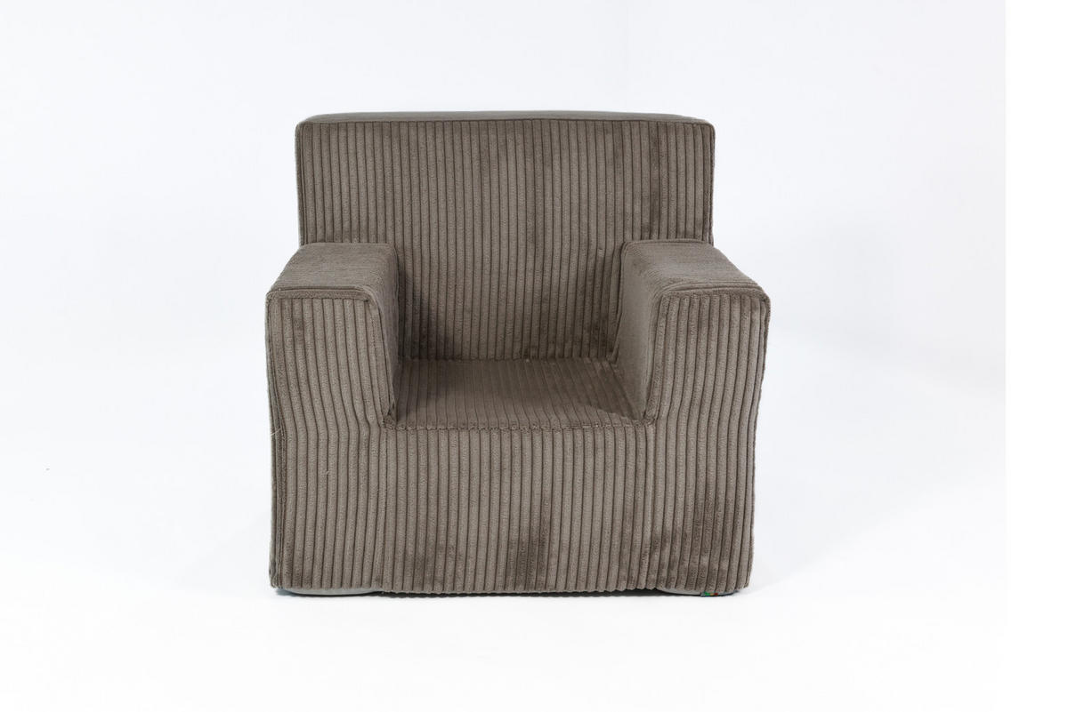 KINDERSESSEL aus Kuschel-Cord in Braun - Braun, Textil (51/47/33cm) - Fortisline