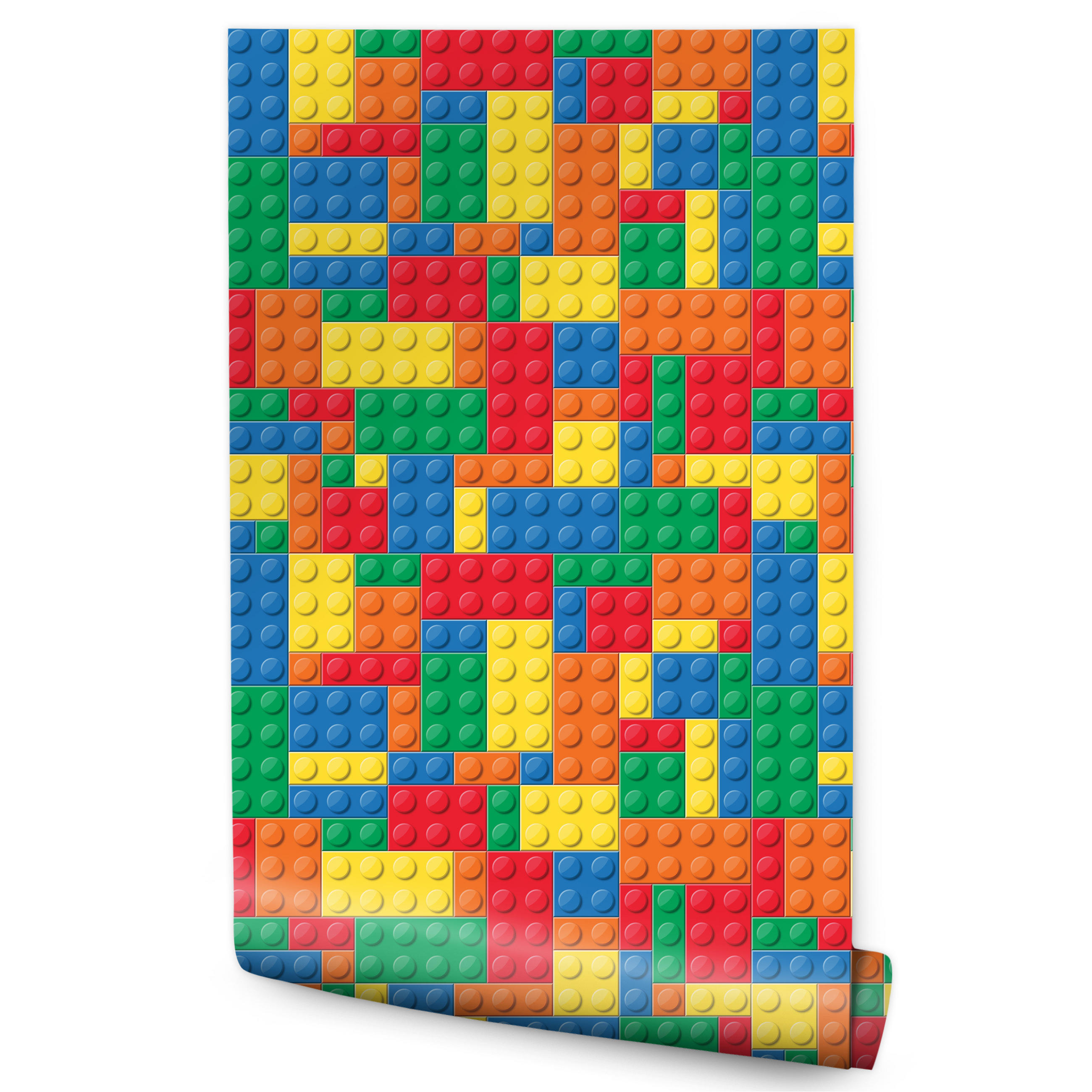VLIESTAPETE Bunte Bausteine in 3D-Optik – Bunt – 50x1000 cm - Multicolor, Papier (50/1000cm) - Muralo