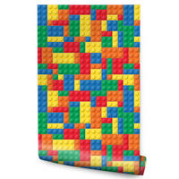 VLIESTAPETE Bunte Bausteine in 3D-Optik – Bunt – 50x1000 cm - Multicolor, Papier (50/1000cm) - Muralo