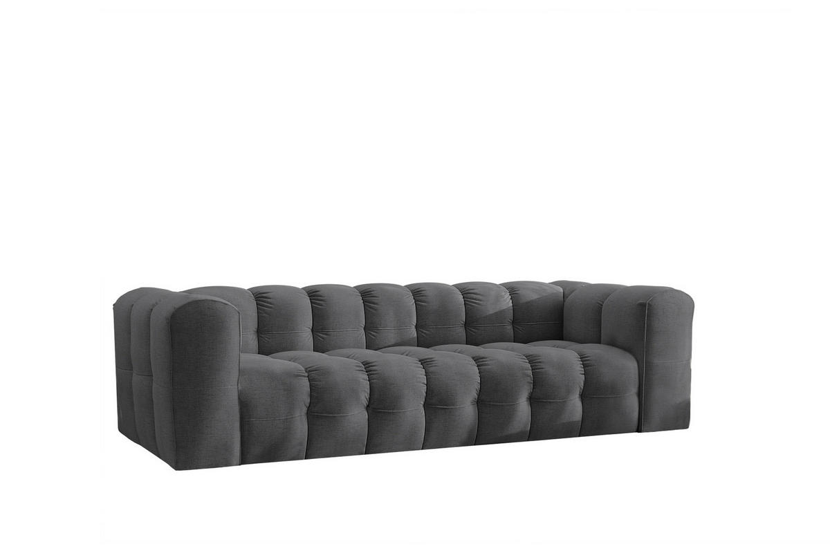 SOFA 4-Sitzer, Komfort, BALOO, stoff Schenille, Graphit - Graphitfarben, Holz (250/75/106cm) - Kaiser Möbel