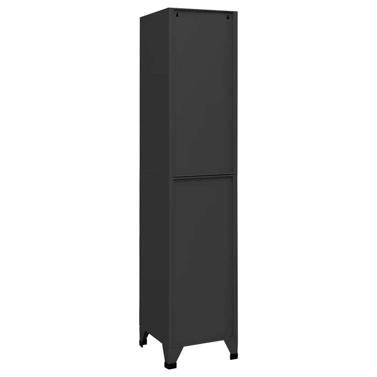 SCHLIESSFACHSCHRANK Anthrazit 38/40/180 Cm Stahl - Anthrazit, Metall (40/180/38cm) - vidaXL