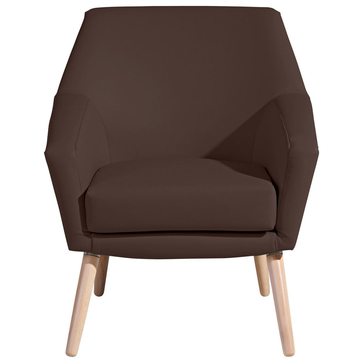 SESSEL Kachka Bezug Kunstleder Buche natur / braun - Braun, Kunststoff (71/81/67cm) - 58aufmkessel