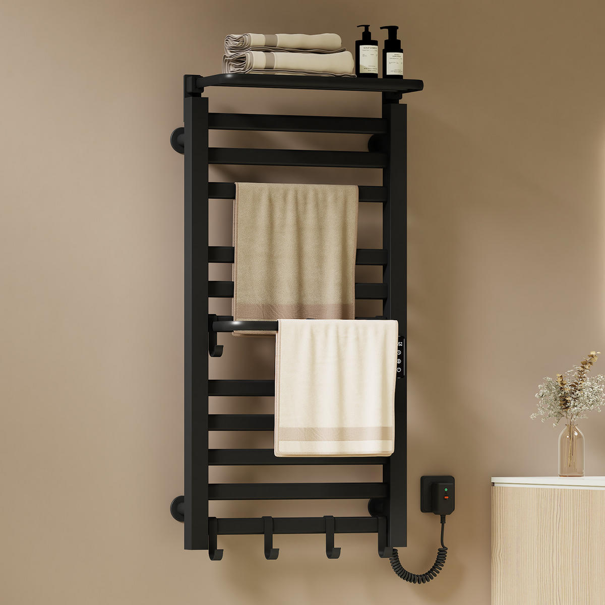 HEIZKÖRPER Elektrisch mit WiFi und Fernbedienung Schwarz 100/50 cm - Weiß, Metall (50/100/25.5cm) - EMKE