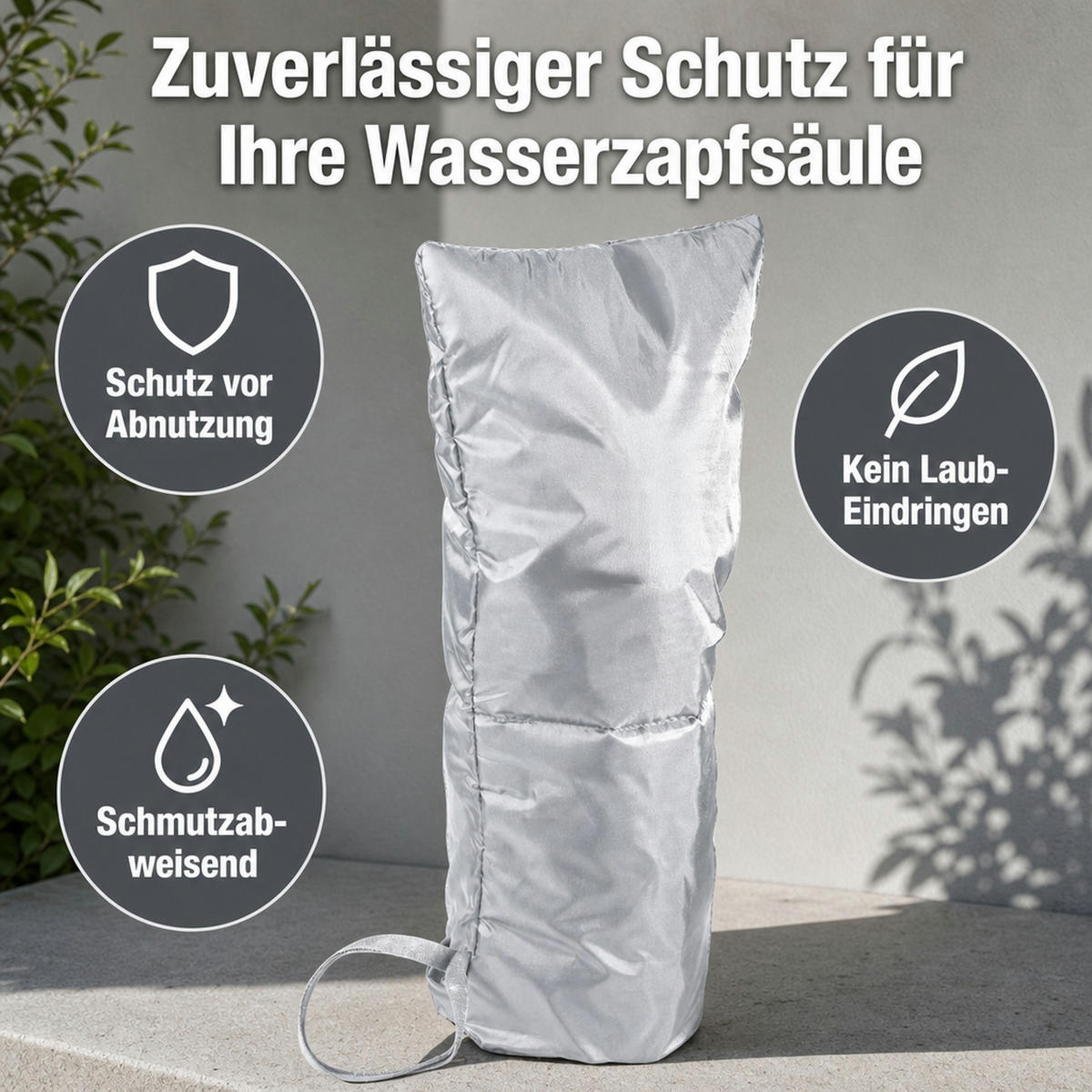 WETTERSCHUTZHÜLLE für Wasserzapfsäulen - Silberfarben, Textil (2.3/1/3.4cm) - Westfalia