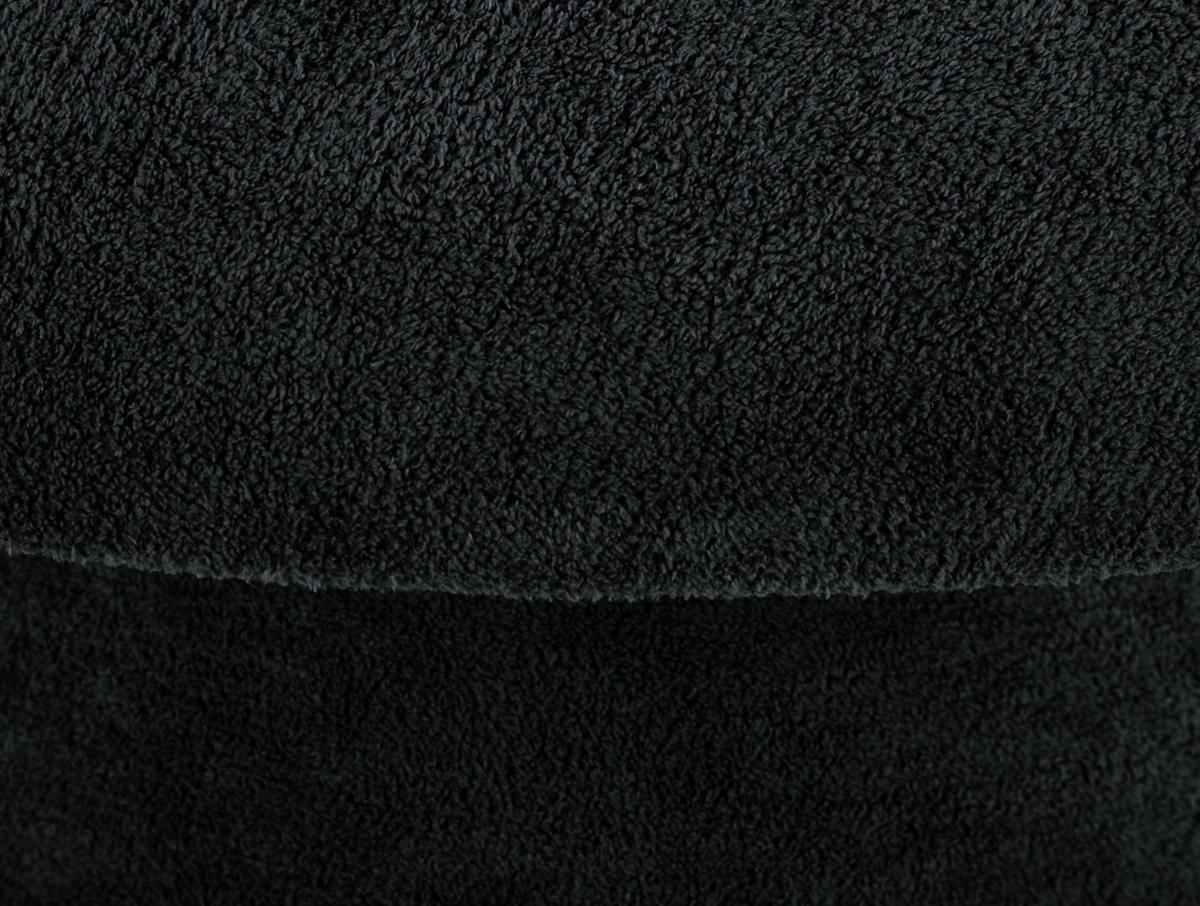 HOCKER Mushroom 39.5/39.5/37 cm - Schwarz, Textil (39.5/37/39.5cm) - Leitmotiv
