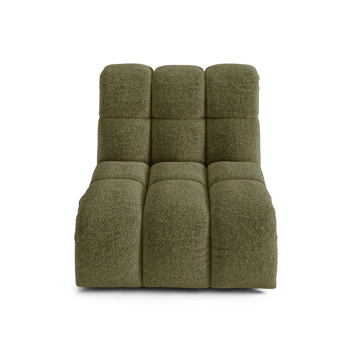 MODULARER Drehsessel SEVEN Bouclé-Stoff Olivgrün 81cm - Olivgrün/Grün, Textil (81/77/98cm) - Premium Interiors