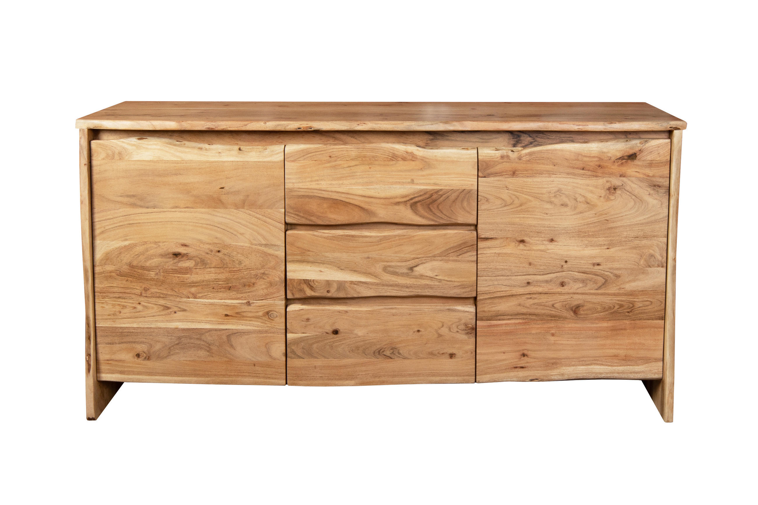 SIDEBOARD DAHLIA - Beige/Naturfarben, Akazienholz/Holz (170/90/45cm) - SAM