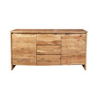 SIDEBOARD DAHLIA - Beige/Naturfarben, Akazienholz/Holz (170/90/45cm) - SAM