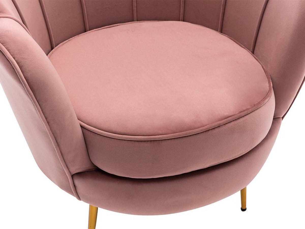 MUSCHELSESSEL - Samt - Rosa - DANDELION - Pink, Textil (75/76.5/78cm) - Pascal Morabito