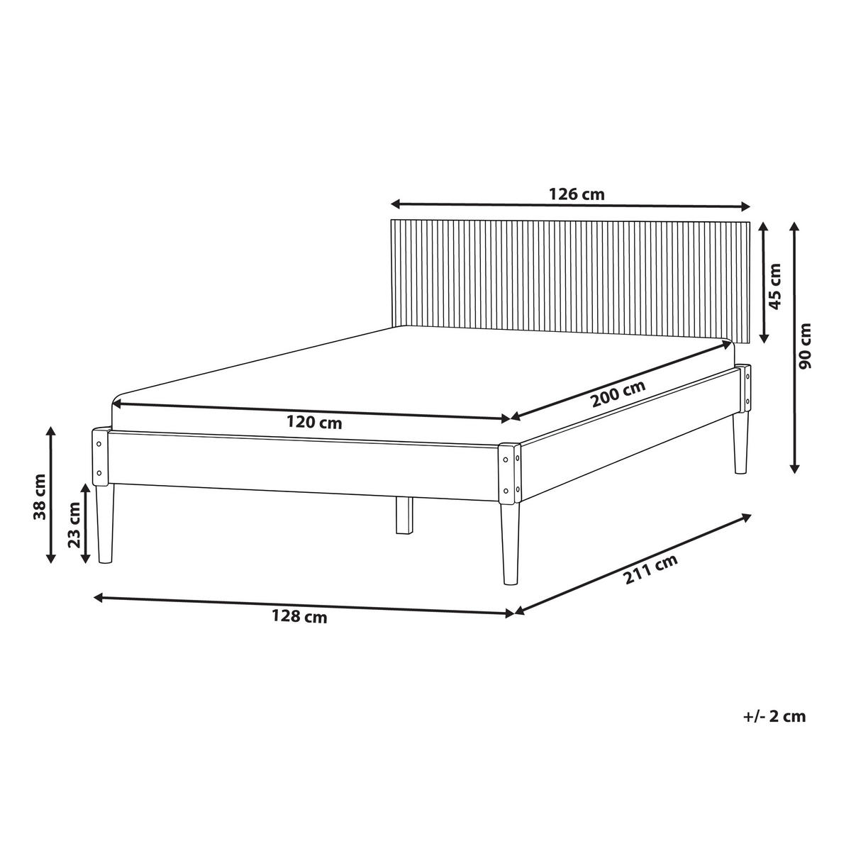 POSTELJA z letvenim dnom 120/200 borov les svetlo rjava Ambazac - svetlo rjava/rjava, les (120/200cm) - Beliani