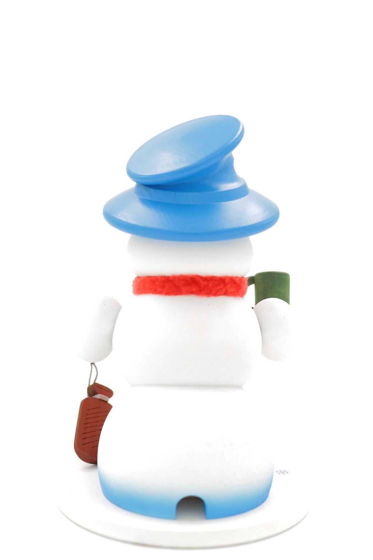 RAUCHFIGUR Schneemann Weiß Schlafmütze 19 cm - Multicolor, Holz (15/19/0.1cm)