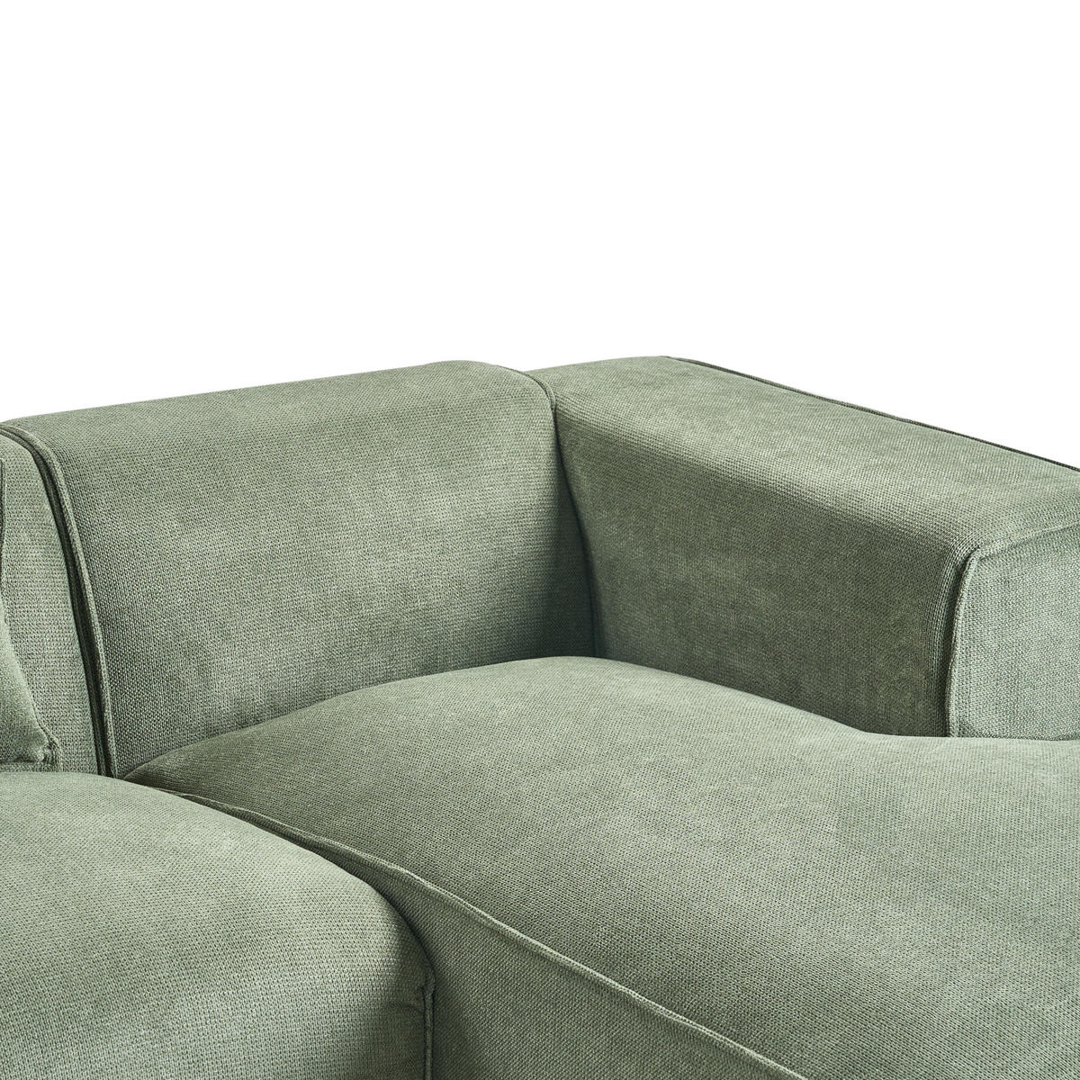 ROHOVÁ POHOVKA 3-místná Žinylková látka Tmavě zelená levostranná Dolva - černá/zelená barva, textil (294/170cm) - Beliani