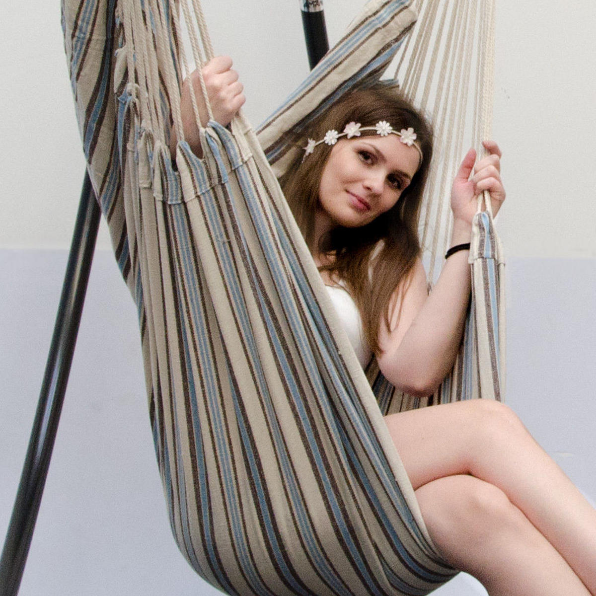 XXL-HÄNGESESSEL bis 150kg, 185/130 cm Multicolor - Multicolor, Textil (130/155/185cm) - Amanka