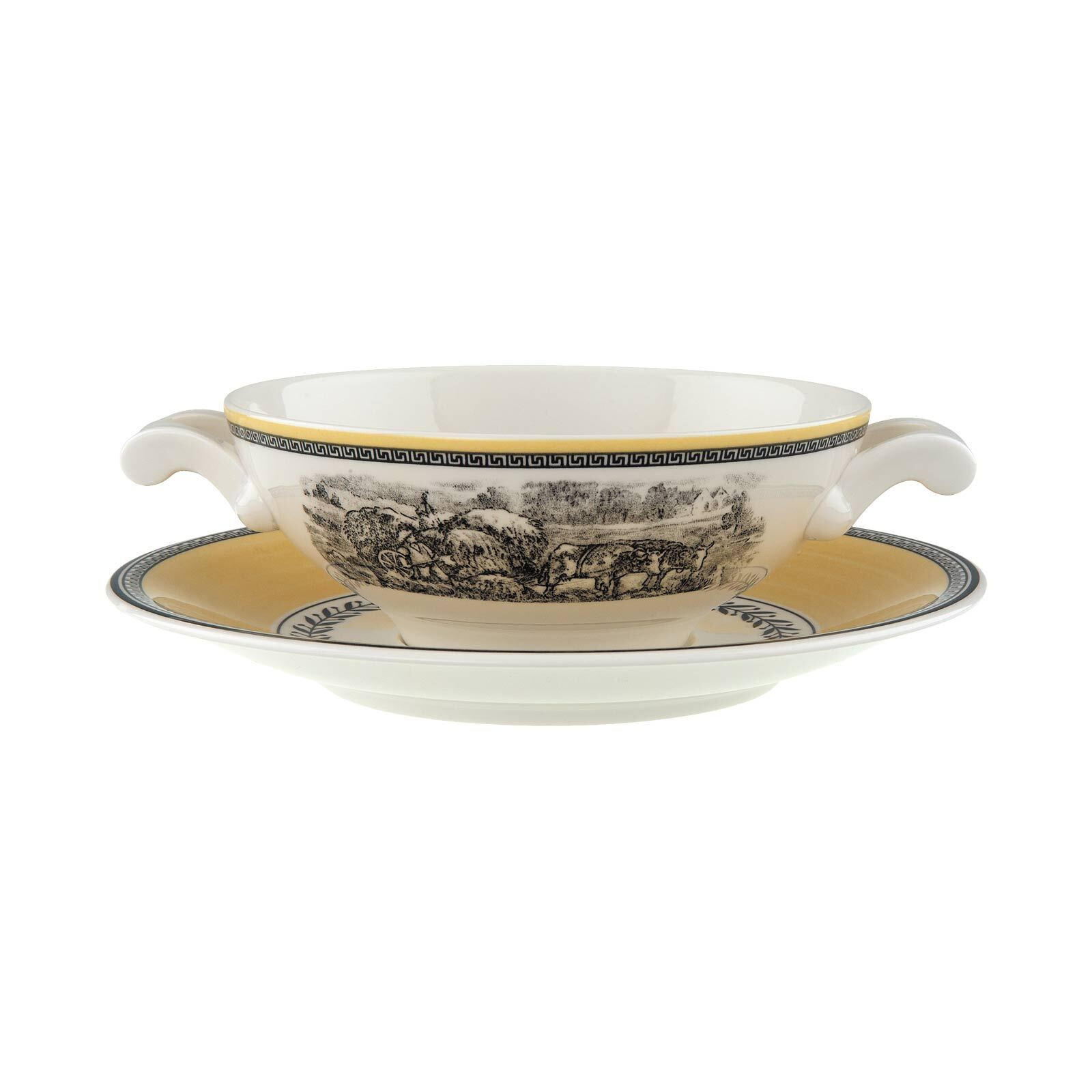SUPPENTASSE MIT UNTERTASSE Audun Ferme bunt 400 ml - Multicolor, Keramik (0.4L) - Villeroy & Boch